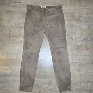 Philosophy Taupe Suede-Look Trousers